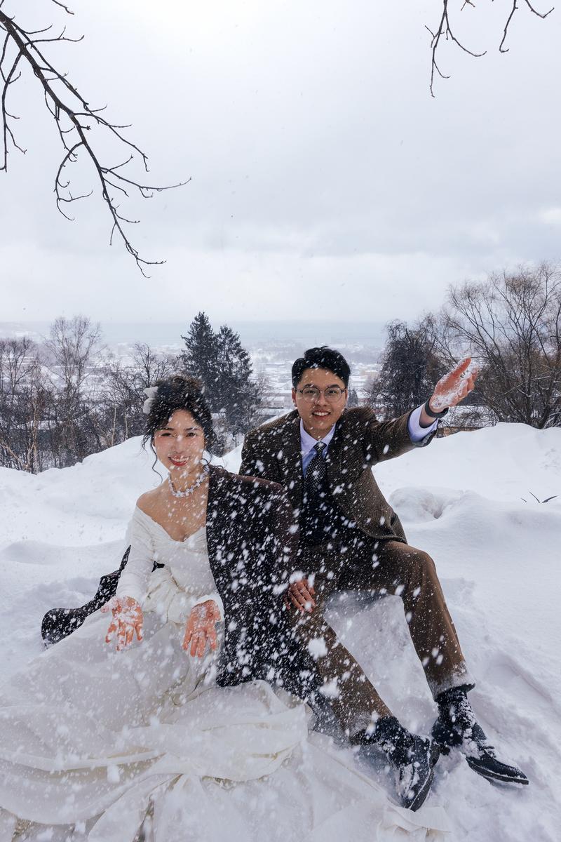 在小樽生命中最美好的冬天 第31张 日本婚纱照 日本旅拍 小樽婚纱照 日本尼鹿摄影