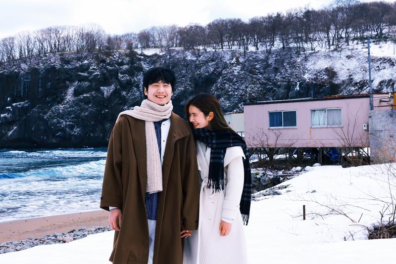 小樽悬崖海边 第18张 日本婚纱照 日本旅拍 小樽婚纱照 日本尼鹿摄影
