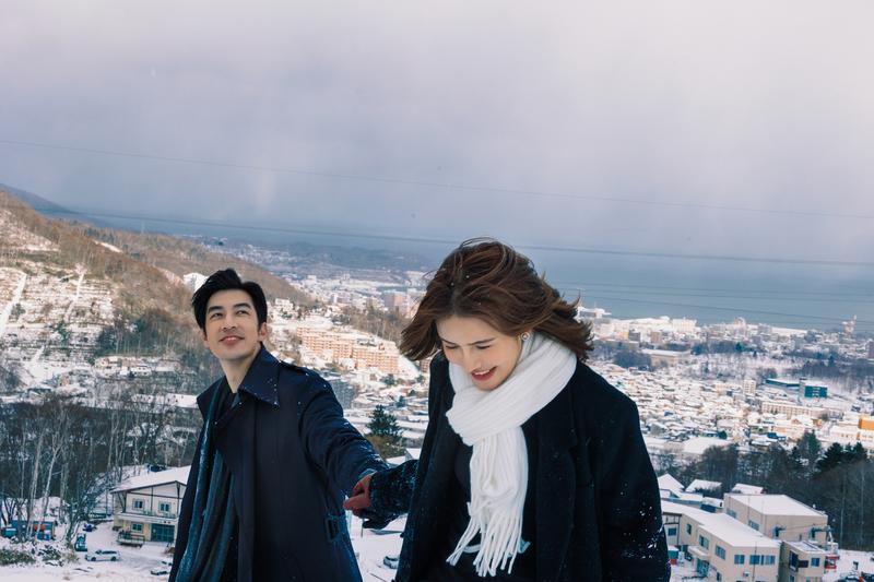 北海道的小樽天狗山 第129张 日本婚纱照 日本旅拍 北海道婚纱照 小樽婚纱照 日本雪景婚纱照 日本尼鹿摄影