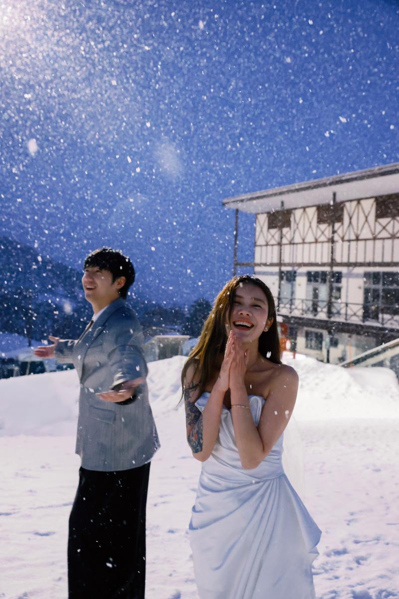 雪夜 第18张 日本婚纱照 日本旅拍 日本雪景婚纱照 日本尼鹿摄影