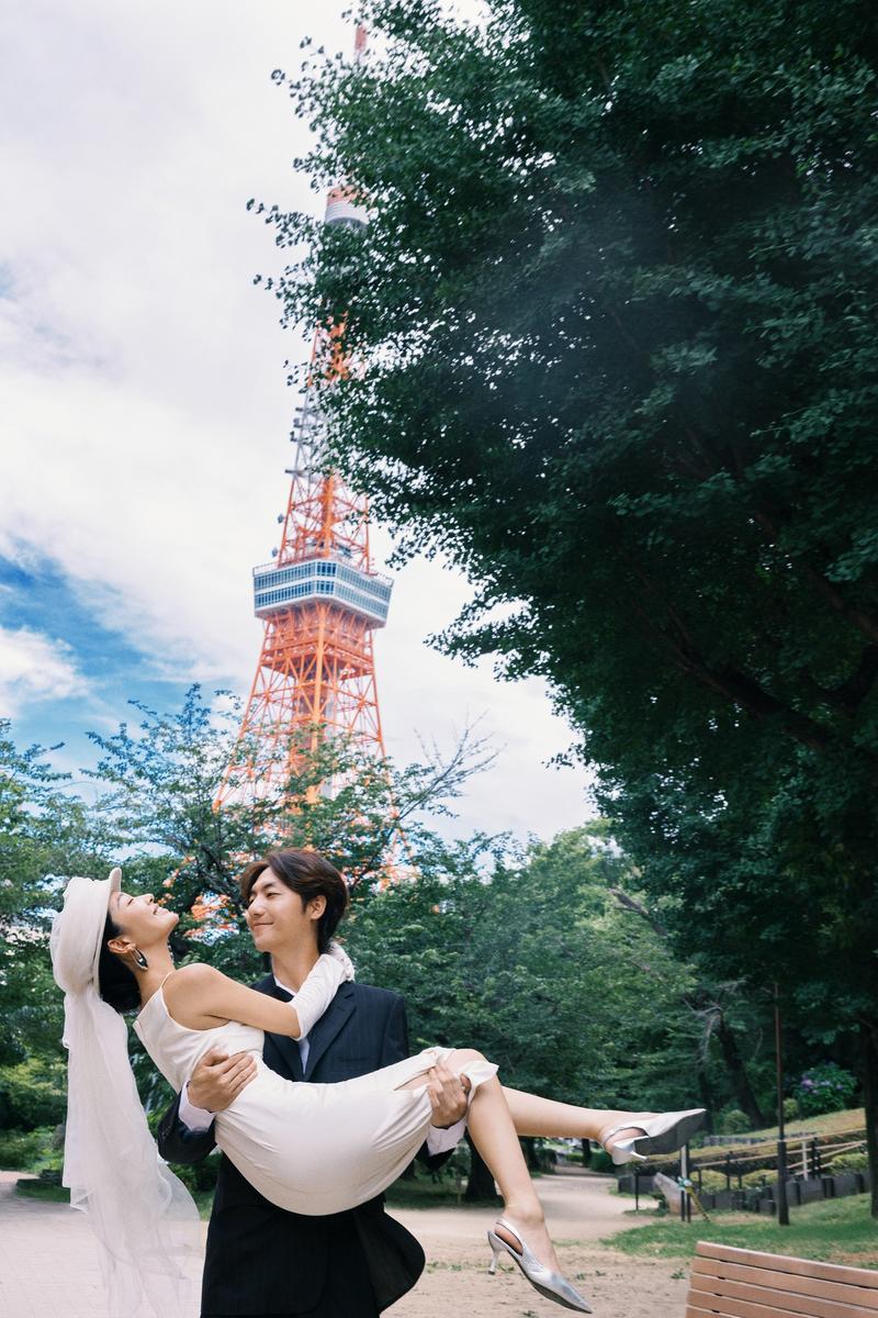 东京塔下 第8张 日本婚纱照 日本旅拍 东京旅拍 日本尼鹿摄影
