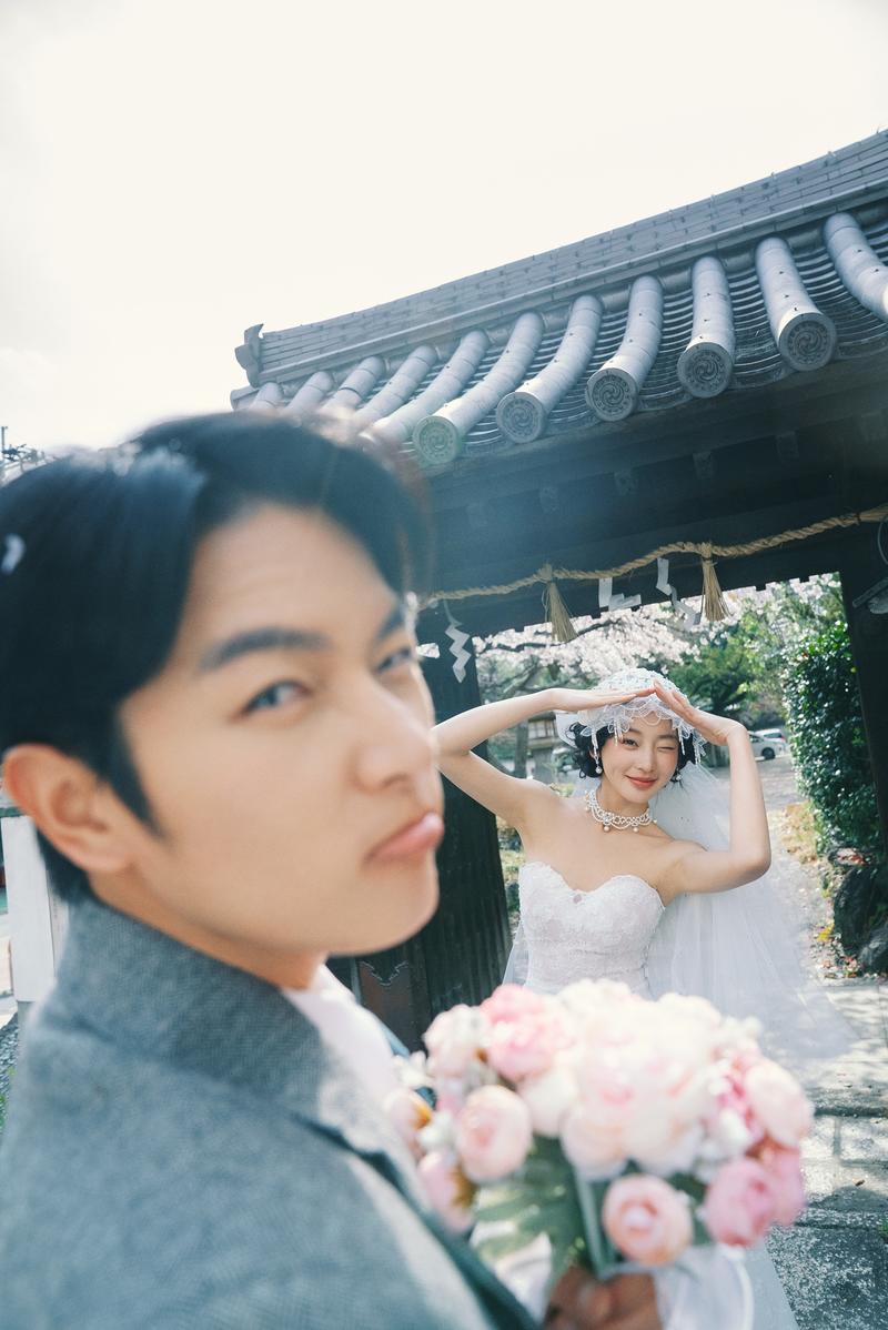 京都樱花婚纱照 第9张 日本婚纱照 日本旅拍 京都樱花婚纱照 日本樱花婚纱照 日本尼鹿摄影