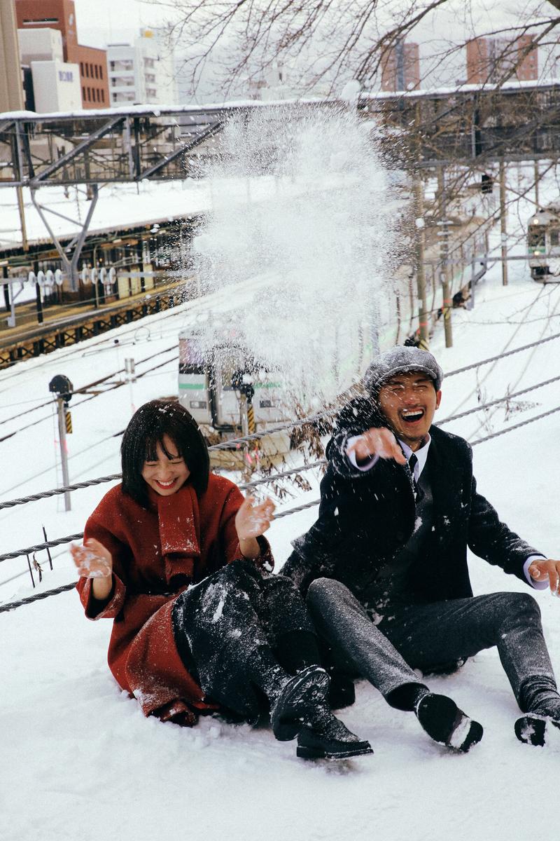 北海道的雪 第14张 日本婚纱照 日本旅拍 北海道婚纱照 日本雪景婚纱照 日本尼鹿摄影