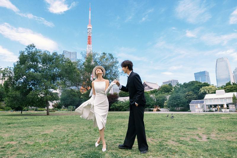 东京塔下 第11张 日本婚纱照 日本旅拍 东京旅拍 日本尼鹿摄影