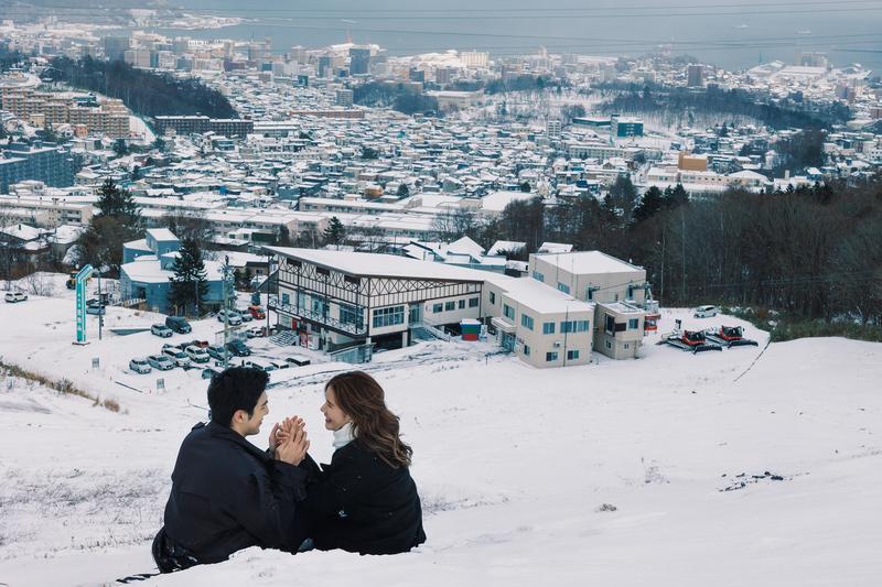 北海道的小樽天狗山 第121张 日本婚纱照 日本旅拍 北海道婚纱照 小樽婚纱照 日本雪景婚纱照 日本尼鹿摄影