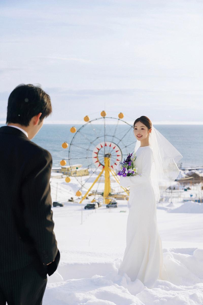小樽摩天轮 第27张 日本婚纱照 日本旅拍 小樽婚纱照 日本尼鹿摄影