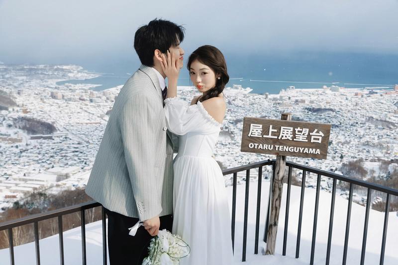 天狗山的浪漫 第2张 日本婚纱照 日本旅拍 日本尼鹿摄影
