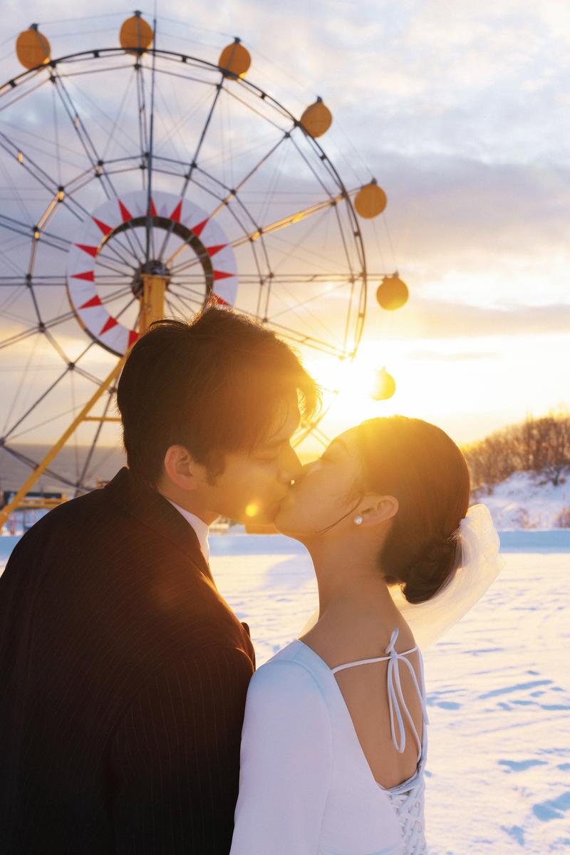 小樽摩天轮 第2张 日本婚纱照 日本旅拍 小樽婚纱照 日本尼鹿摄影