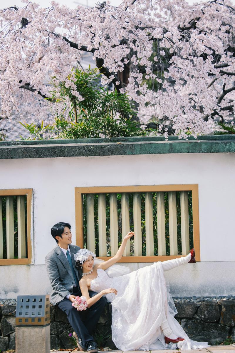 京都樱花婚纱照 第11张 日本婚纱照 日本旅拍 京都樱花婚纱照 日本樱花婚纱照 日本尼鹿摄影