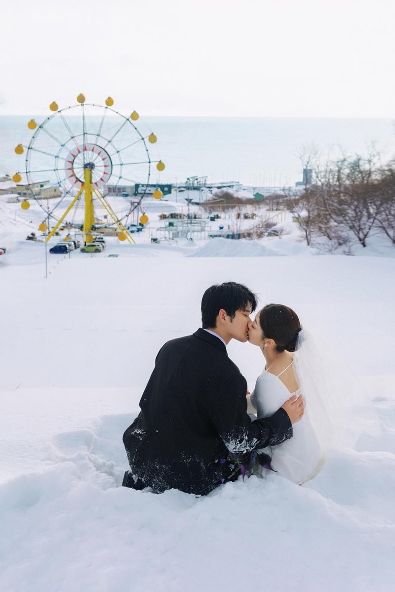 小樽摩天轮 第31张 日本婚纱照 日本旅拍 小樽婚纱照 日本尼鹿摄影