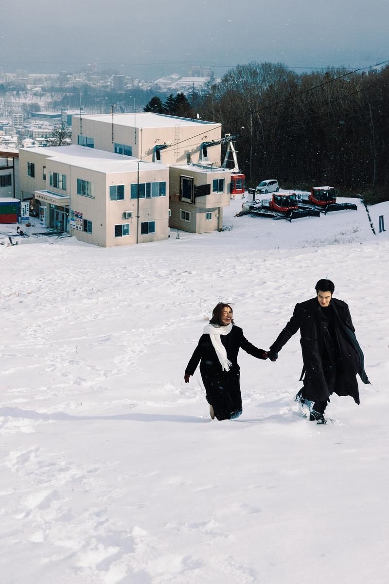 北海道的小樽天狗山 第118张 日本婚纱照 日本旅拍 北海道婚纱照 小樽婚纱照 日本雪景婚纱照 日本尼鹿摄影