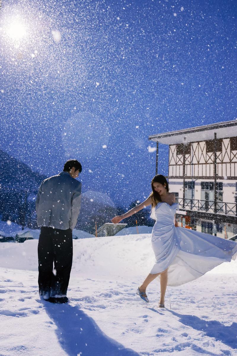 雪夜 第14张 日本婚纱照 日本旅拍 日本雪景婚纱照 日本尼鹿摄影