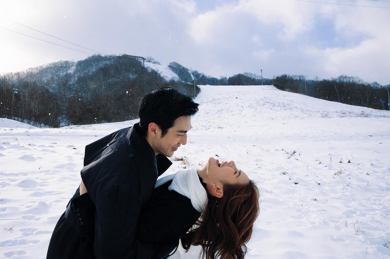 北海道的小樽天狗山 第96张 日本婚纱照 日本旅拍 北海道婚纱照 小樽婚纱照 日本雪景婚纱照 日本尼鹿摄影