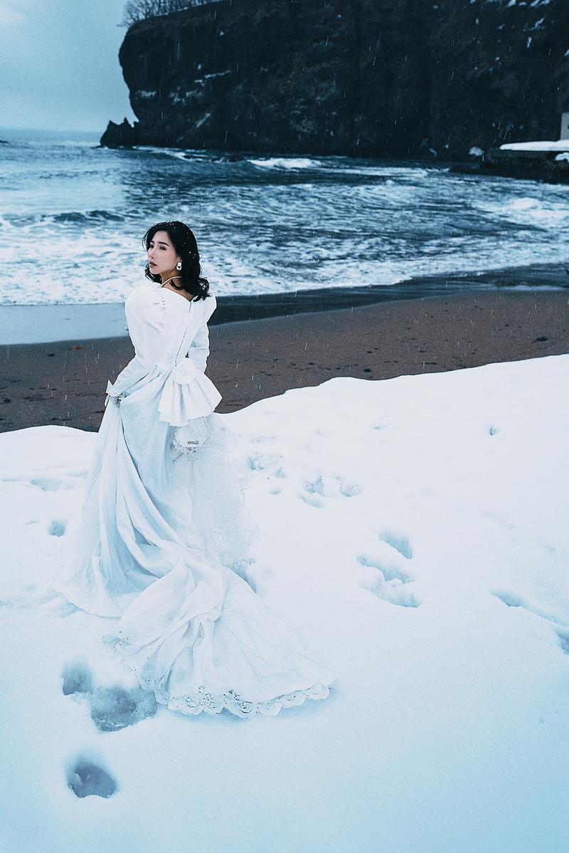 北海道单人婚纱 第23张 日本婚纱照 日本旅拍 北海道婚纱照 日本尼鹿摄影
