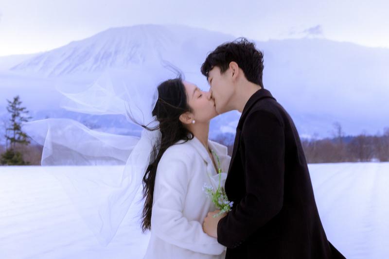 雪山恋章 第10张 日本婚纱照 日本旅拍 日本雪景婚纱照 日本尼鹿摄影