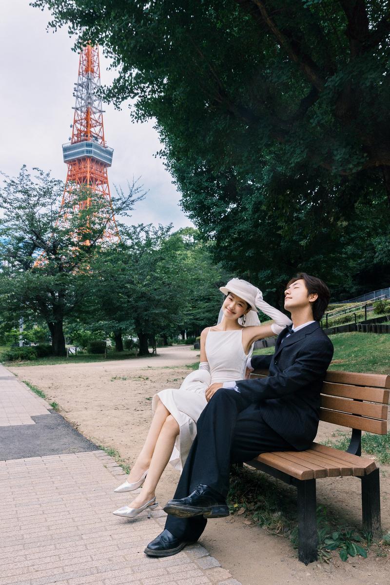 东京塔下 第4张 日本婚纱照 日本旅拍 东京旅拍 日本尼鹿摄影