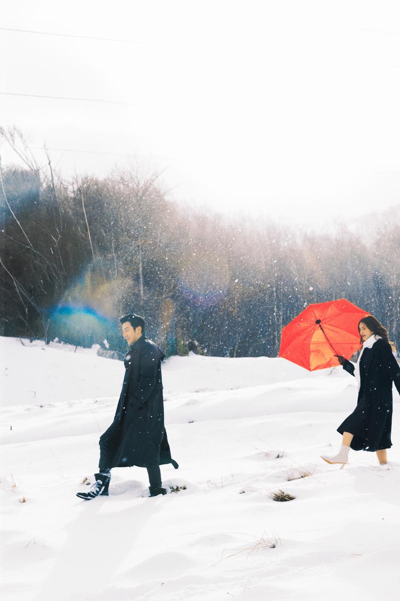 北海道的小樽天狗山 第105张 日本婚纱照 日本旅拍 北海道婚纱照 小樽婚纱照 日本雪景婚纱照 日本尼鹿摄影
