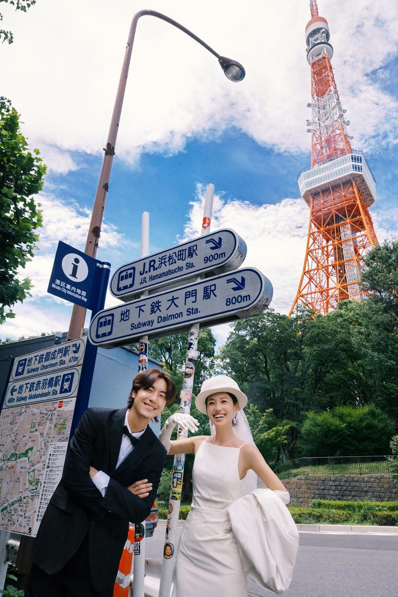 东京塔下 第19张 日本婚纱照 日本旅拍 东京旅拍 日本尼鹿摄影
