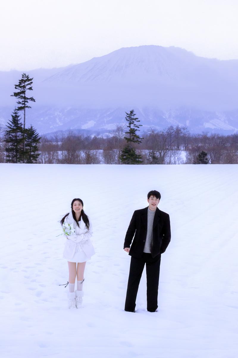雪山恋章 第7张 日本婚纱照 日本旅拍 日本雪景婚纱照 日本尼鹿摄影