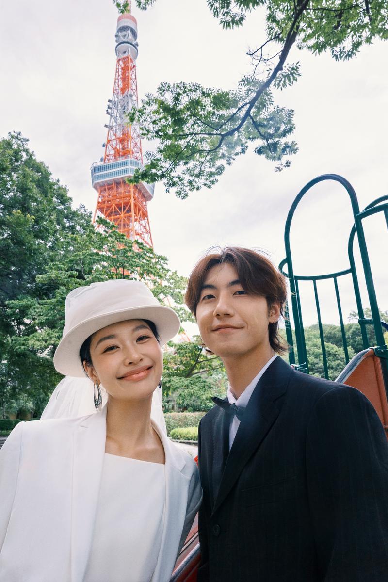 东京塔下 第2张 日本婚纱照 日本旅拍 东京旅拍 日本尼鹿摄影