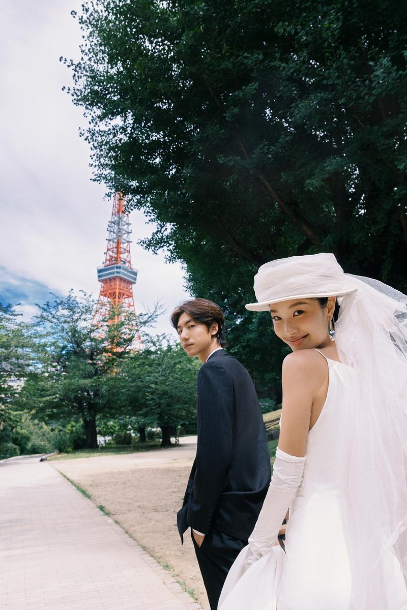 东京塔下 第6张 日本婚纱照 日本旅拍 东京旅拍 日本尼鹿摄影