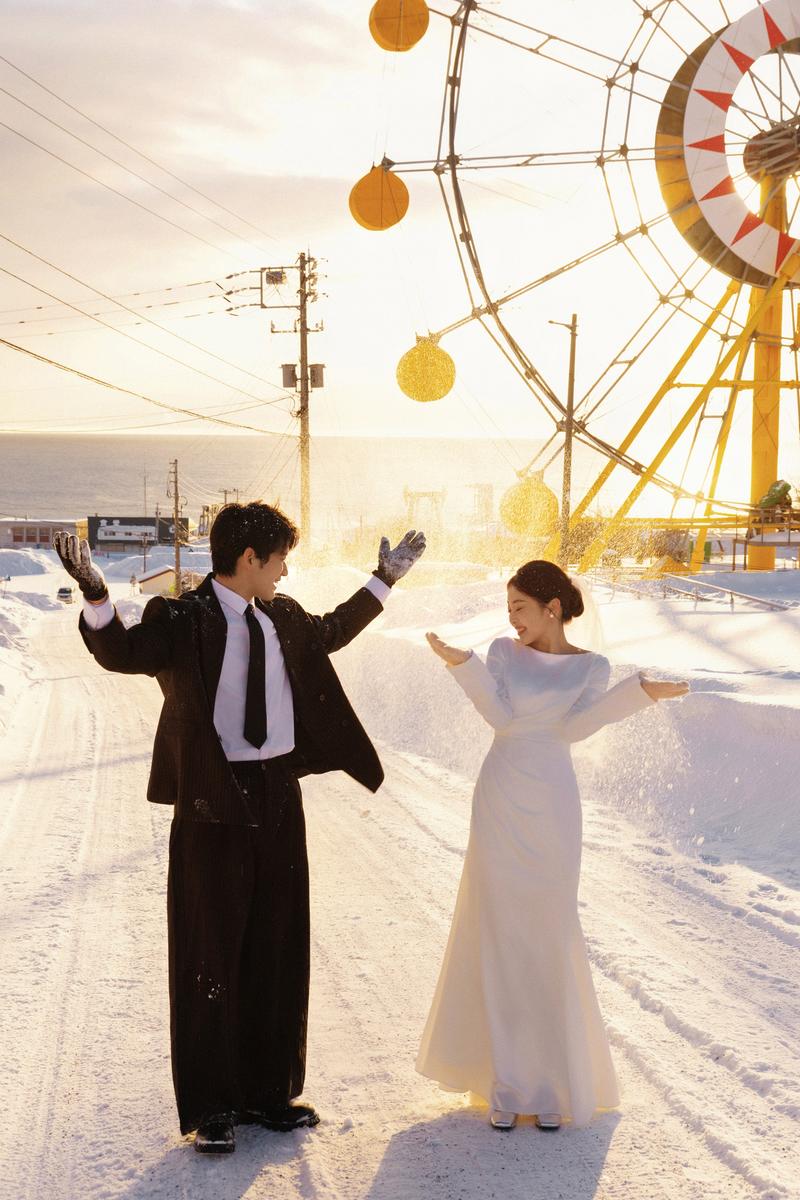 小樽摩天轮 第13张 日本婚纱照 日本旅拍 小樽婚纱照 日本尼鹿摄影