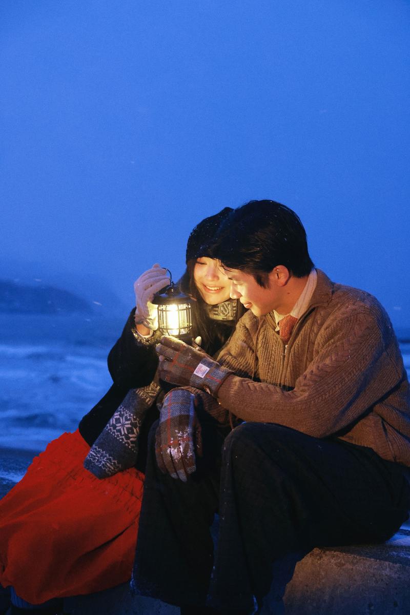 北海道 钱函海边蓝调时刻 第19张 日本婚纱照 日本旅拍 北海道婚纱照 日本尼鹿摄影