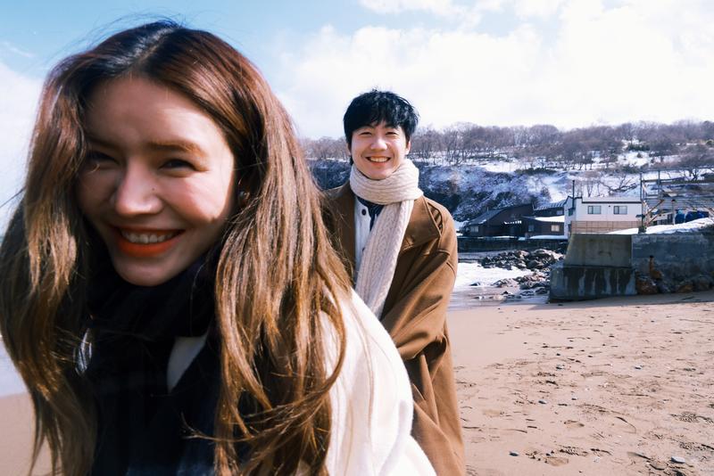 小樽悬崖海边 第20张 日本婚纱照 日本旅拍 小樽婚纱照 日本尼鹿摄影