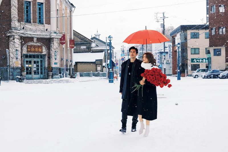 北海道的小樽天狗山 第18张 日本婚纱照 日本旅拍 北海道婚纱照 小樽婚纱照 日本雪景婚纱照 日本尼鹿摄影