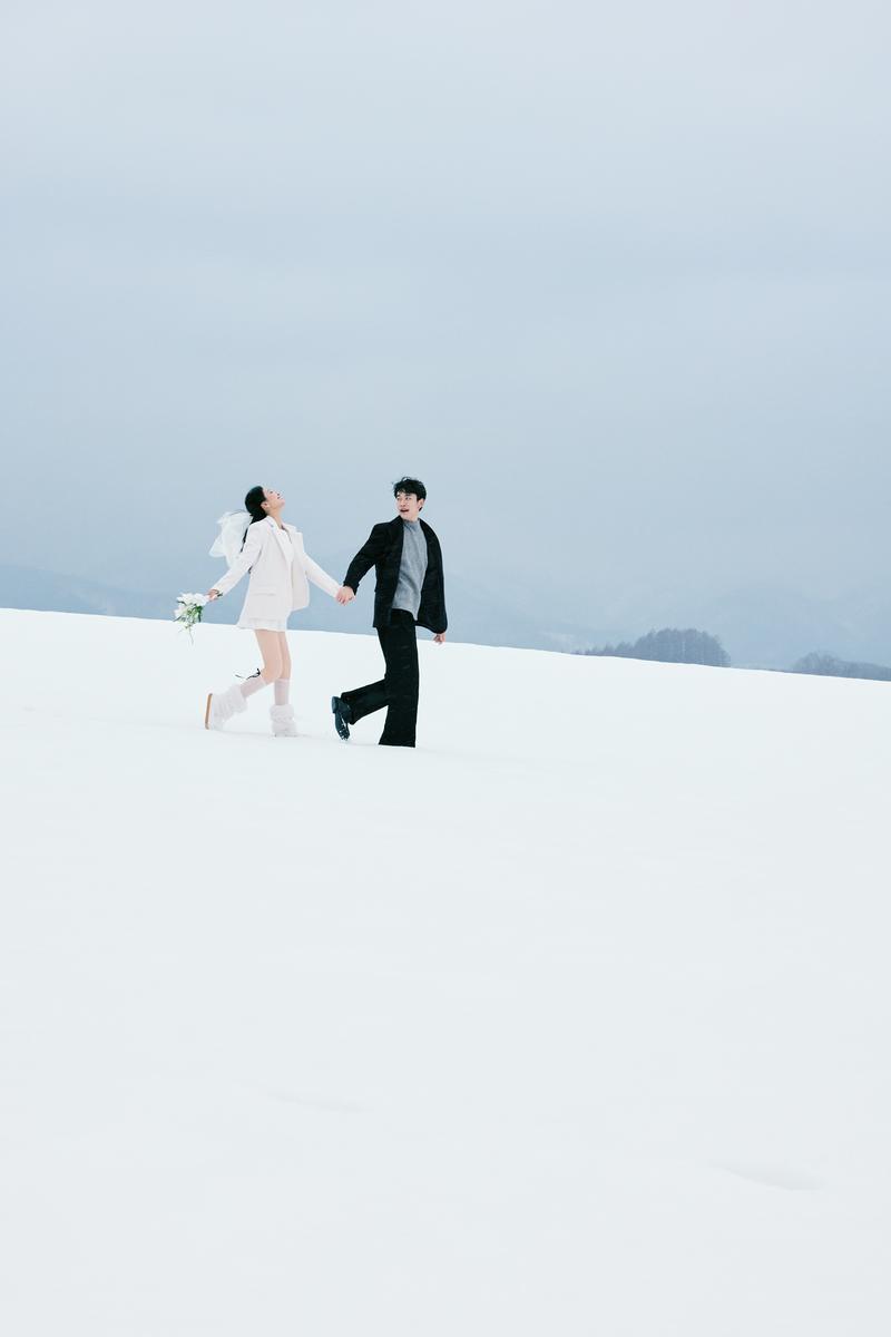 雪地里相爱 第8张 日本婚纱照 日本旅拍 日本雪景婚纱照 日本尼鹿摄影