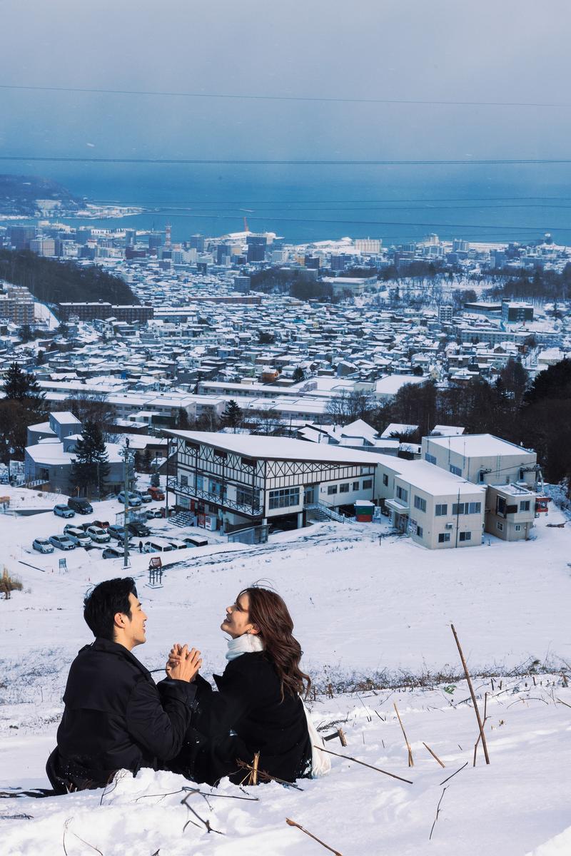 北海道的小樽天狗山 第122张 日本婚纱照 日本旅拍 北海道婚纱照 小樽婚纱照 日本雪景婚纱照 日本尼鹿摄影