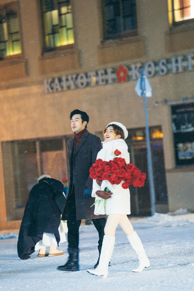 北海道的雪夜 第20张 日本婚纱照 日本旅拍 北海道婚纱照 日本雪景婚纱照 日本尼鹿摄影
