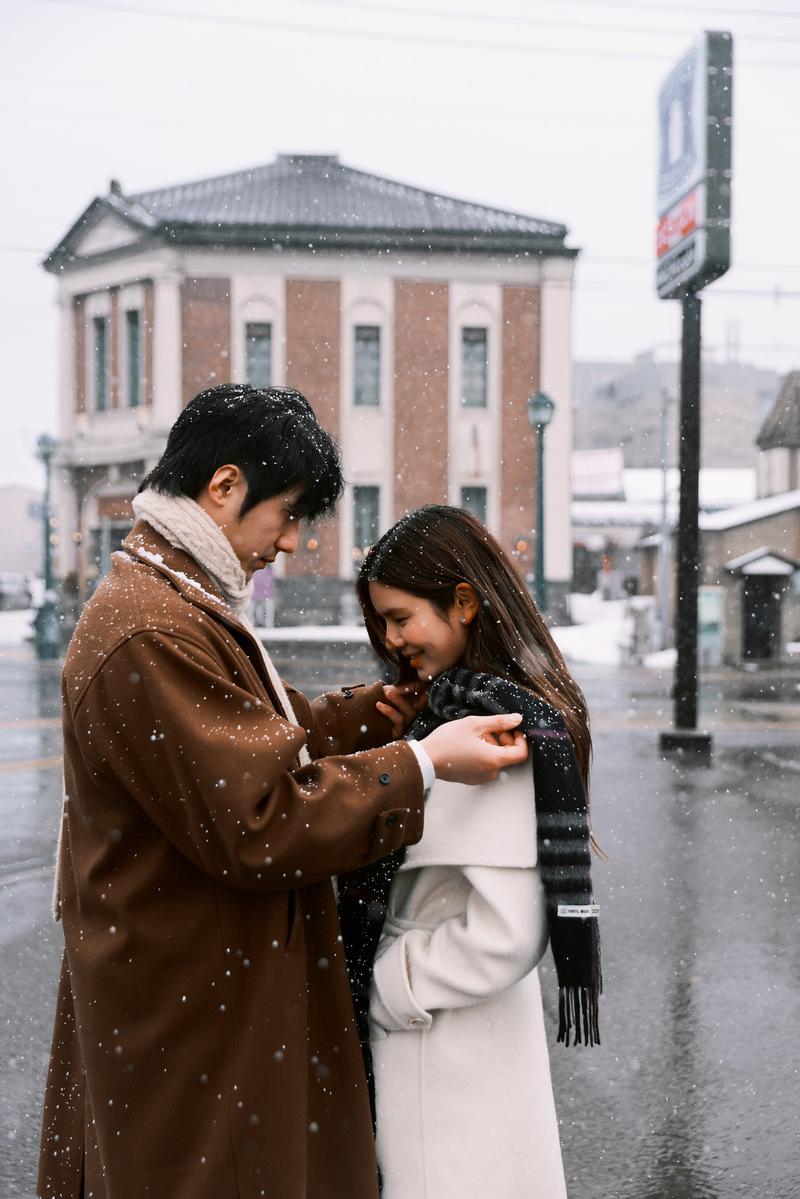 小樽悬崖海边 第39张 日本婚纱照 日本旅拍 小樽婚纱照 日本尼鹿摄影