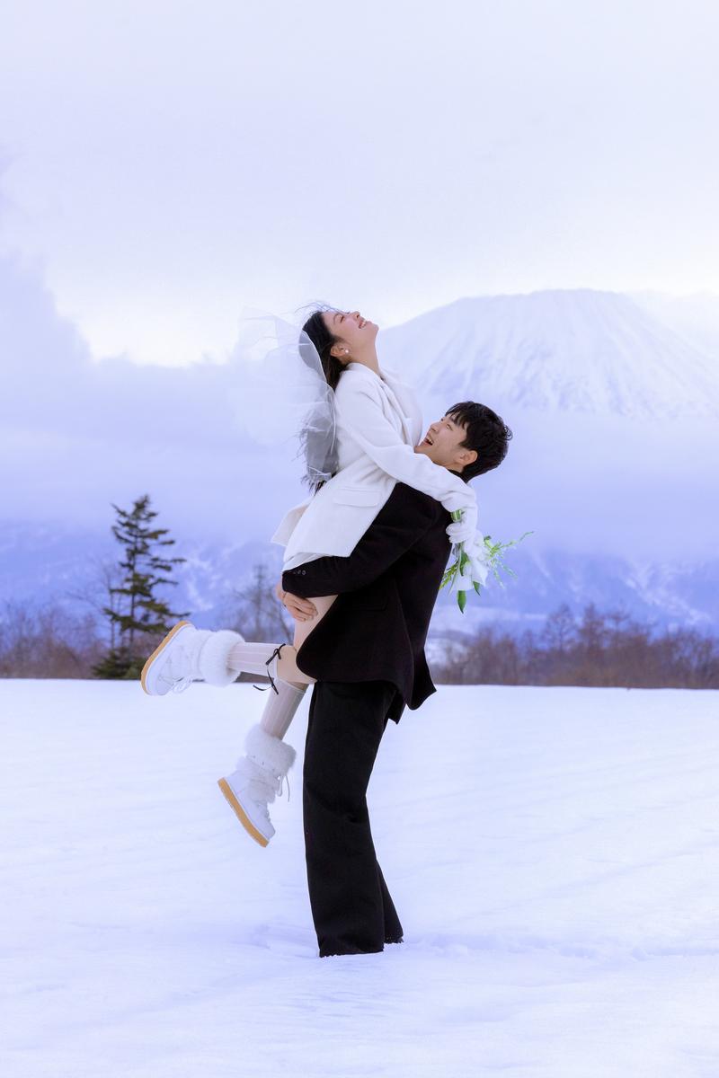 雪山恋章 第6张 日本婚纱照 日本旅拍 日本雪景婚纱照 日本尼鹿摄影