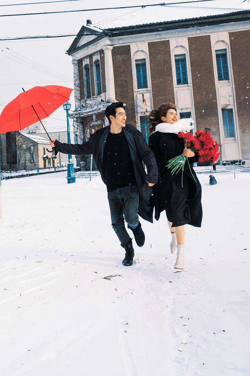 北海道的小樽天狗山 第14张 日本婚纱照 日本旅拍 北海道婚纱照 小樽婚纱照 日本雪景婚纱照 日本尼鹿摄影