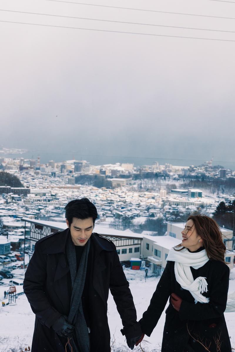 北海道的小樽天狗山 第120张 日本婚纱照 日本旅拍 北海道婚纱照 小樽婚纱照 日本雪景婚纱照 日本尼鹿摄影