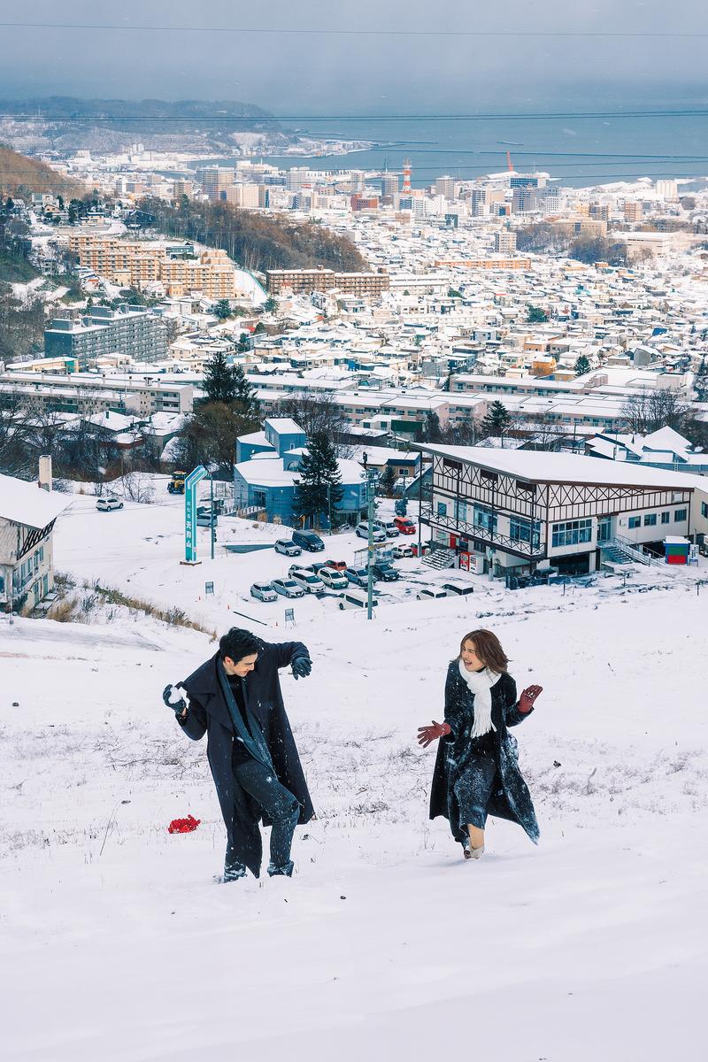 北海道的小樽天狗山 第131张 日本婚纱照 日本旅拍 北海道婚纱照 小樽婚纱照 日本雪景婚纱照 日本尼鹿摄影