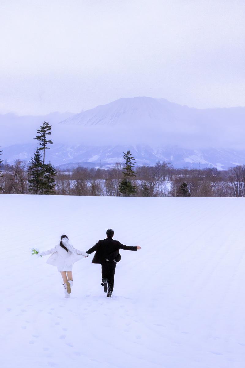 雪山恋章 第2张 日本婚纱照 日本旅拍 日本雪景婚纱照 日本尼鹿摄影