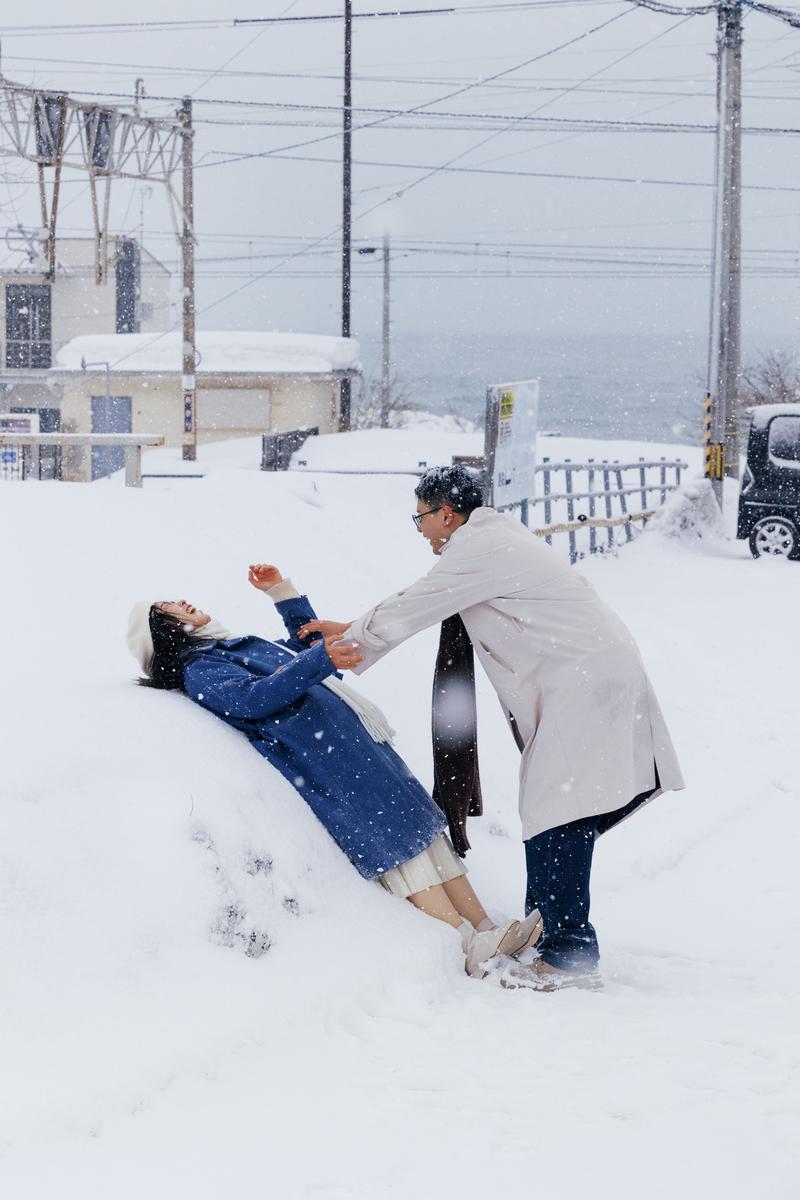 在小樽生命中最美好的冬天 第47张 日本婚纱照 日本旅拍 小樽婚纱照 日本尼鹿摄影