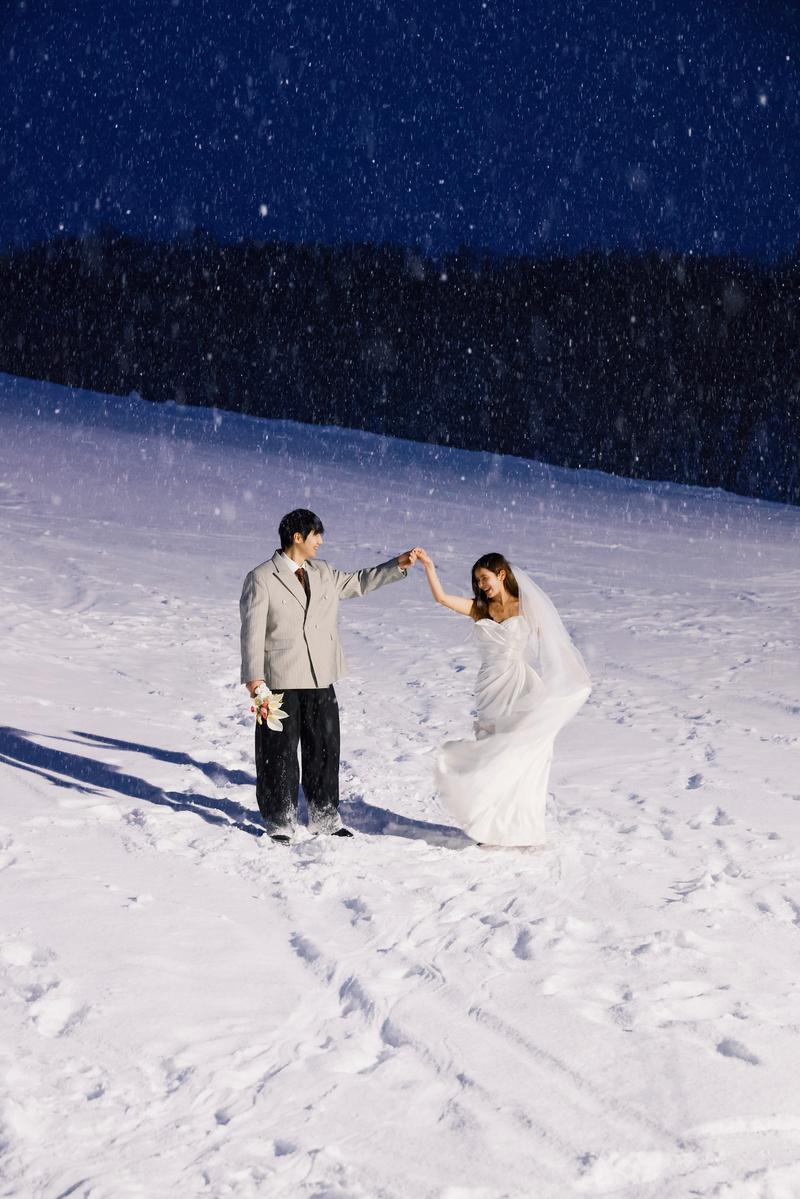 雪夜 第20张 日本婚纱照 日本旅拍 日本雪景婚纱照 日本尼鹿摄影