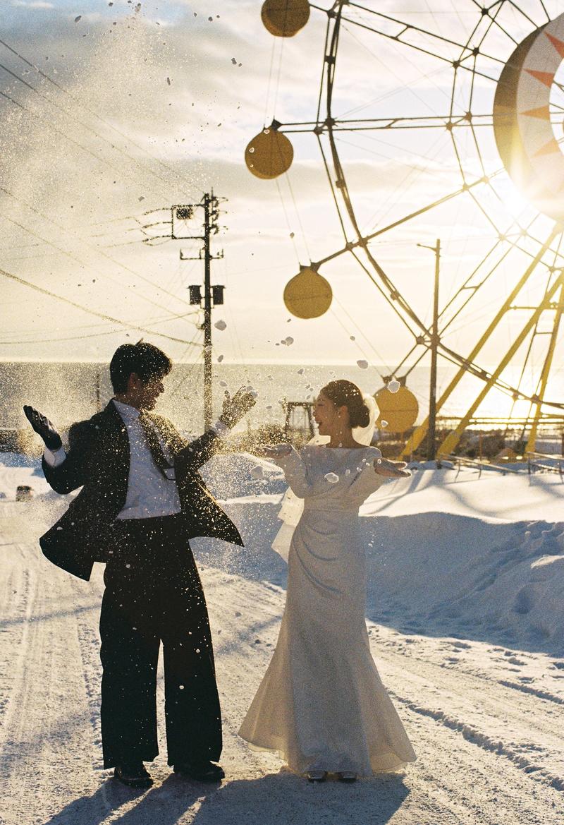 小樽摩天轮 第33张 日本婚纱照 日本旅拍 小樽婚纱照 日本尼鹿摄影