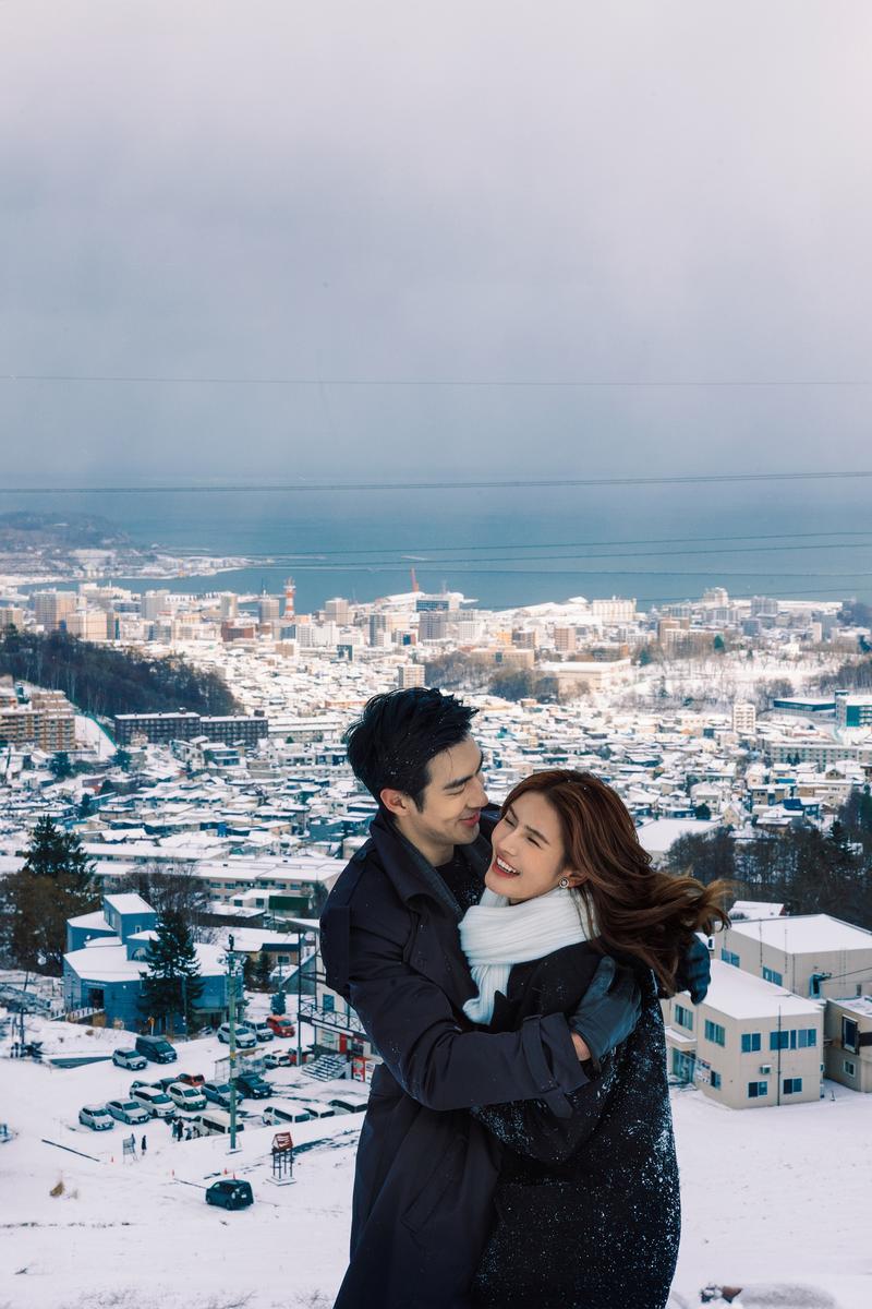 北海道的小樽天狗山 第130张 日本婚纱照 日本旅拍 北海道婚纱照 小樽婚纱照 日本雪景婚纱照 日本尼鹿摄影