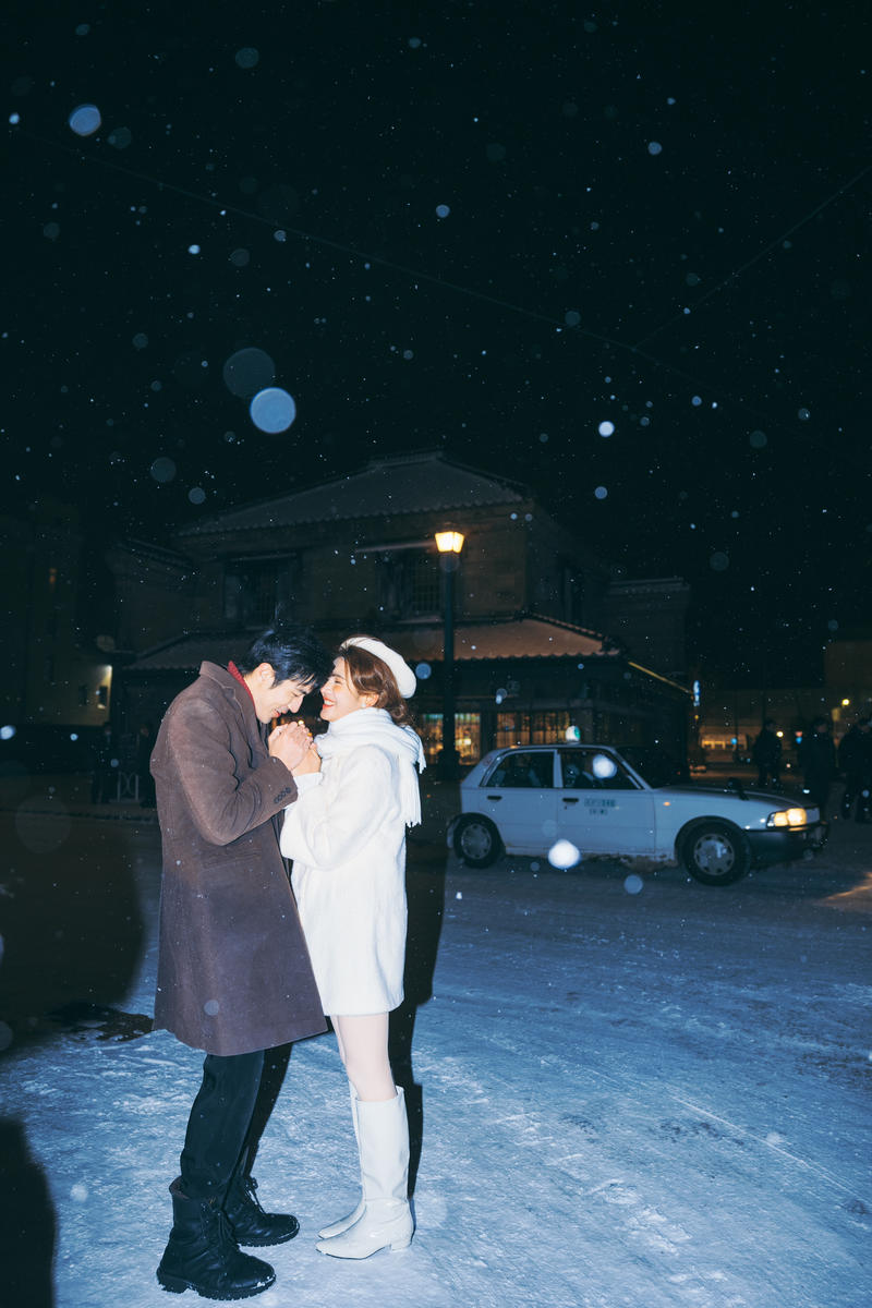 北海道的雪夜 第32张 日本婚纱照 日本旅拍 北海道婚纱照 日本雪景婚纱照 日本尼鹿摄影