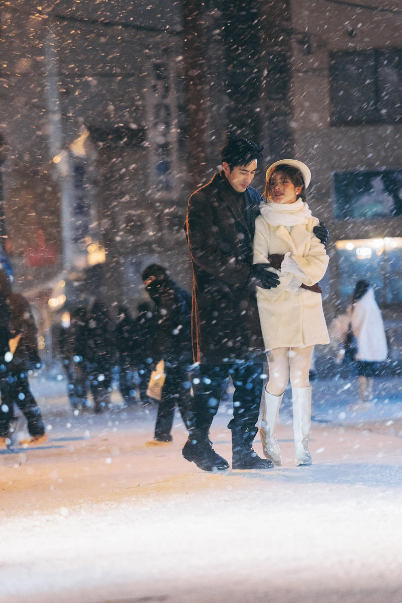 北海道的雪夜 日本婚纱照 日本旅拍