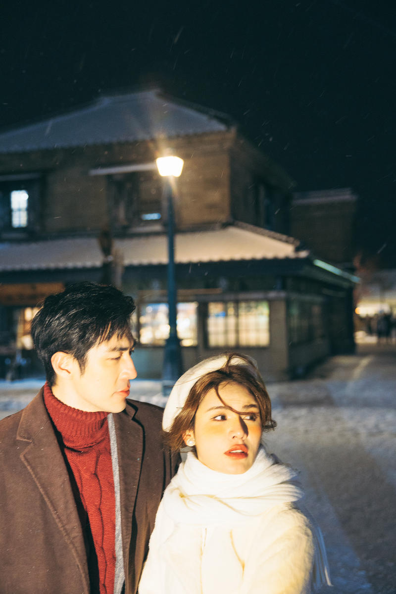 北海道的雪夜 第30张 日本婚纱照 日本旅拍 北海道婚纱照 日本雪景婚纱照 日本尼鹿摄影