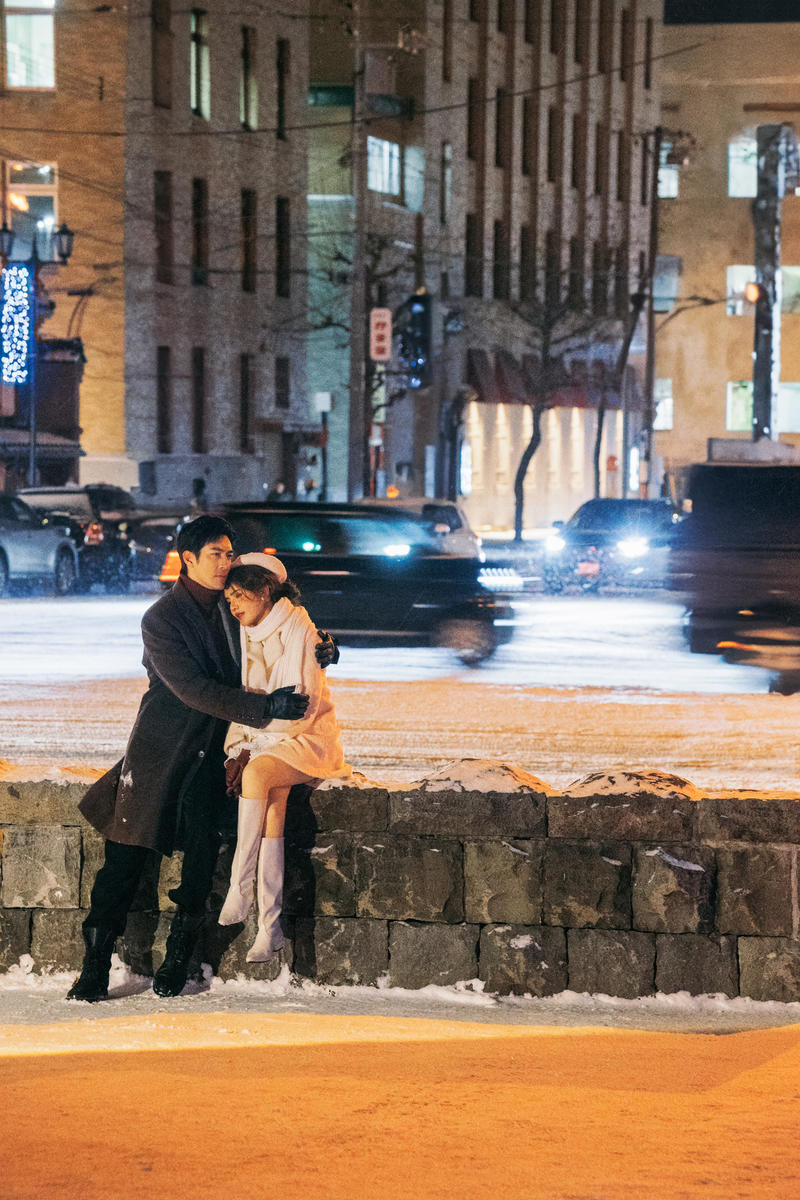 北海道的雪夜 第15张 日本婚纱照 日本旅拍 北海道婚纱照 日本雪景婚纱照 日本尼鹿摄影
