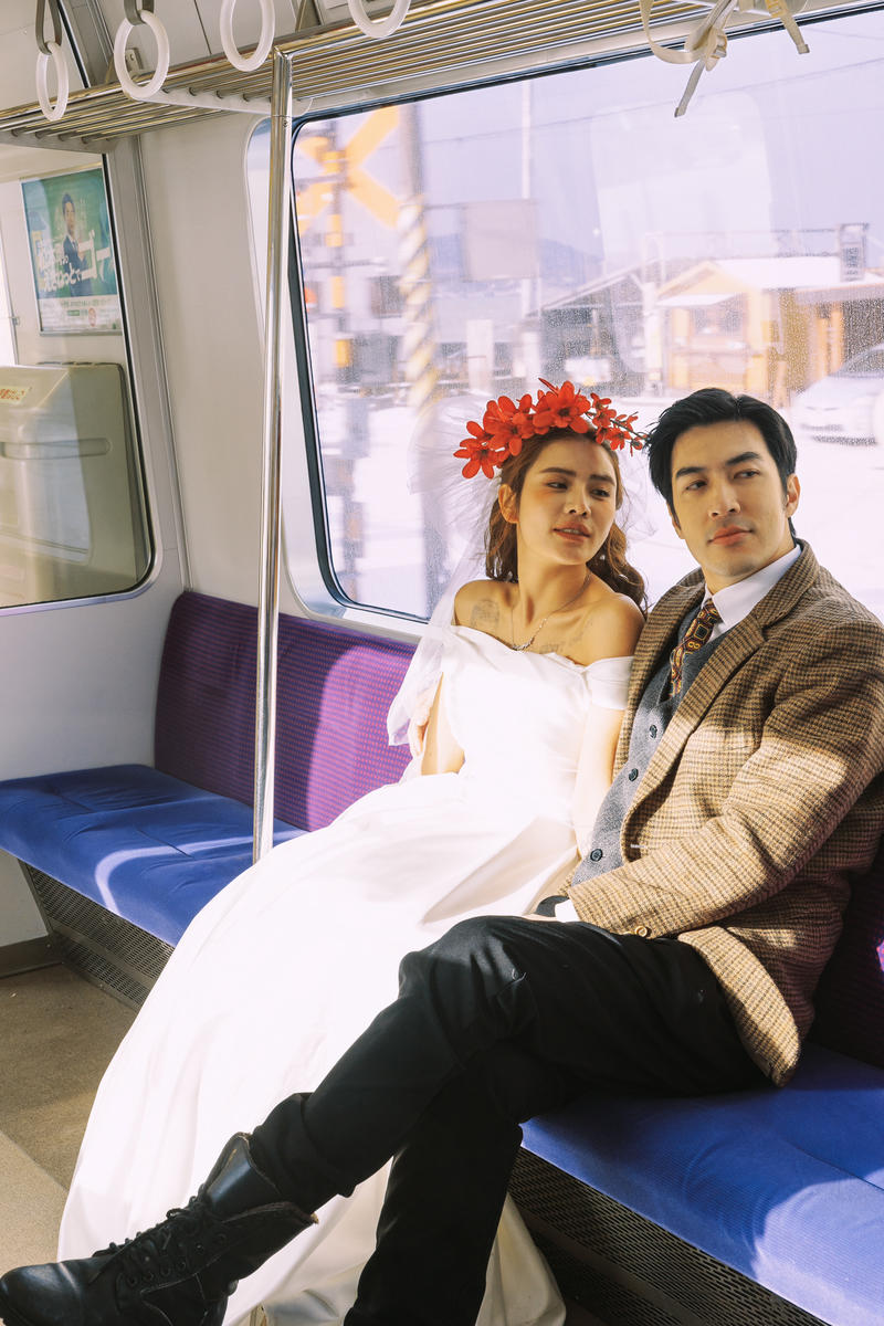 铁道旁的爱恋 第2张 日本婚纱照 日本旅拍 日本尼鹿摄影
